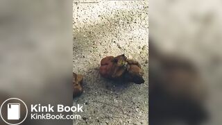 Sexy Ebony Shits Outside