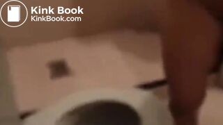 Stupid crack whore washes her hair in the toilet