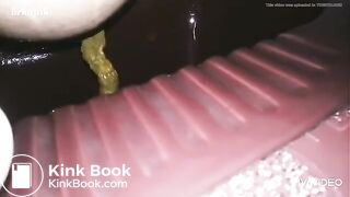 Asian girl pooping in toilet - video 2