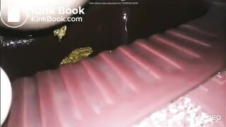 Asian girl pooping in toilet - video 2