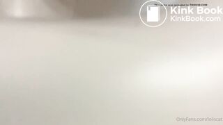 White girls shits in bowl