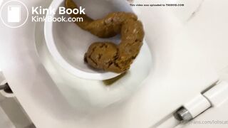 White girls shits in bowl