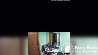 Sexy Blonde Strikes Again On The Toilet