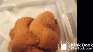 Soft poop in container - video 2