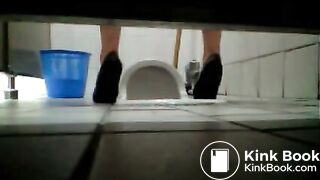 Korean girl pooping with highheels