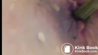 Nhi fingering her ass then a compilation of her poop