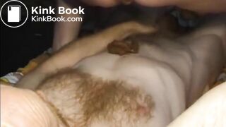 Dark haired babe fucking hard with poo