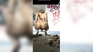 Teen shits in an abandoned building