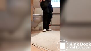 Pooping on toilet - video 3