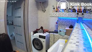 Woman pooping in Toilet 121