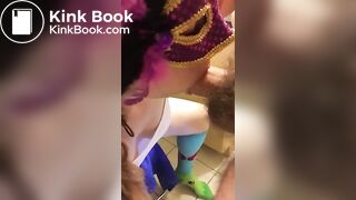 bj and cumming to shit in bathroom