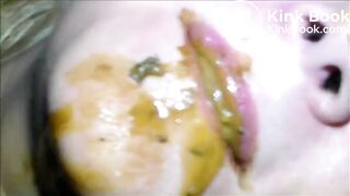 Girl shits smears and eats