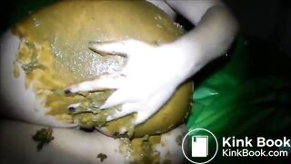 Girl shits smears and eats