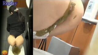Japanese girl has diarrhea and panty poop