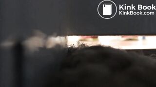 Kiera pooping on toilet