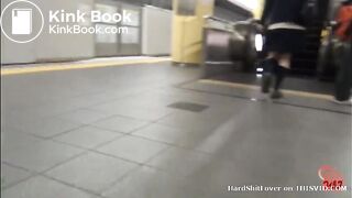 Desperate Piss and Shit in Subway Toilet (5/5)