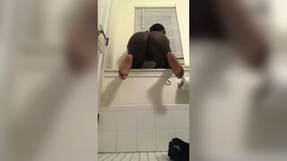 Shitting from her window