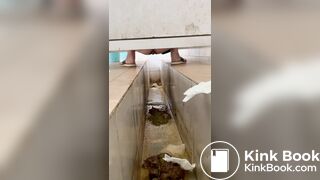 A stomachache Chinese girl with diarrhea