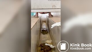 A stomachache Chinese girl with diarrhea