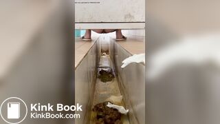 A stomachache Chinese girl with diarrhea