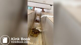 A stomachache Chinese girl with diarrhea