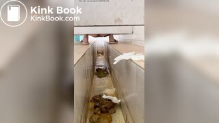 A stomachache Chinese girl with diarrhea