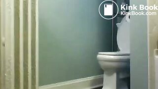 Young Guy Shitting and Jerking-off in the Bathroom