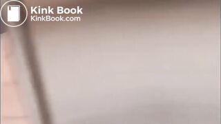 walking across the campus with a shit in her diaper