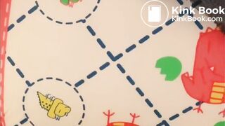 walking across the campus with a shit in her diaper