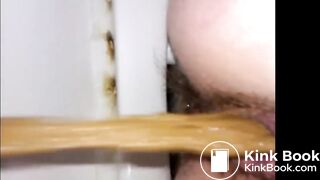 Hairy ass and soft shit