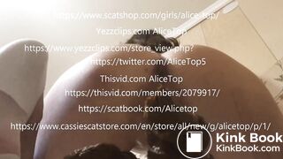 Girl Fucks her ass with Dildo and make it Gape with poo