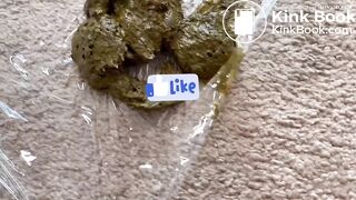 Heavily soiling herself