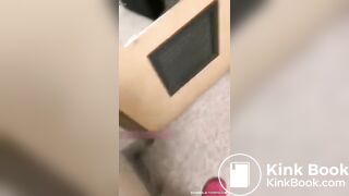 Skinny black girl with a messy scat