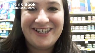BBW shit in pantyhose at supermarket