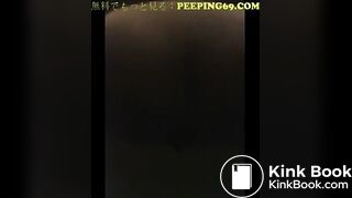 Japanese girl takes a shit on public bathroom