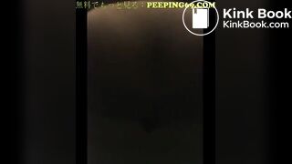 Japanese girl takes a shit on public bathroom