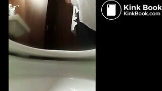 Japanese girl takes a shit on public bathroom
