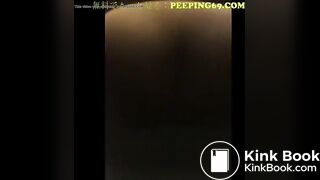 Japanese girl takes a shit on public bathroom