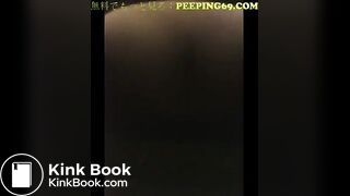 Japanese girl takes a shit on public bathroom