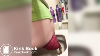 Woman with Huge Prolapse Pooping