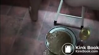 Woman diarrhea all over plate