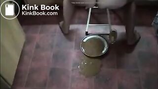 Woman diarrhea all over plate