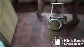 Woman diarrhea all over plate