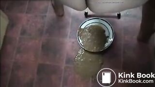 Woman diarrhea all over plate