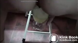 Woman diarrhea all over plate