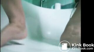 Woman farts and shits diarrhea in her diaper