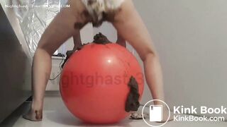 Panty and yoga ball destruction