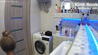 Woman pooping in Toilet 111