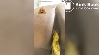 Close up creamy shitting ebony