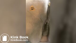 Close up creamy shitting ebony